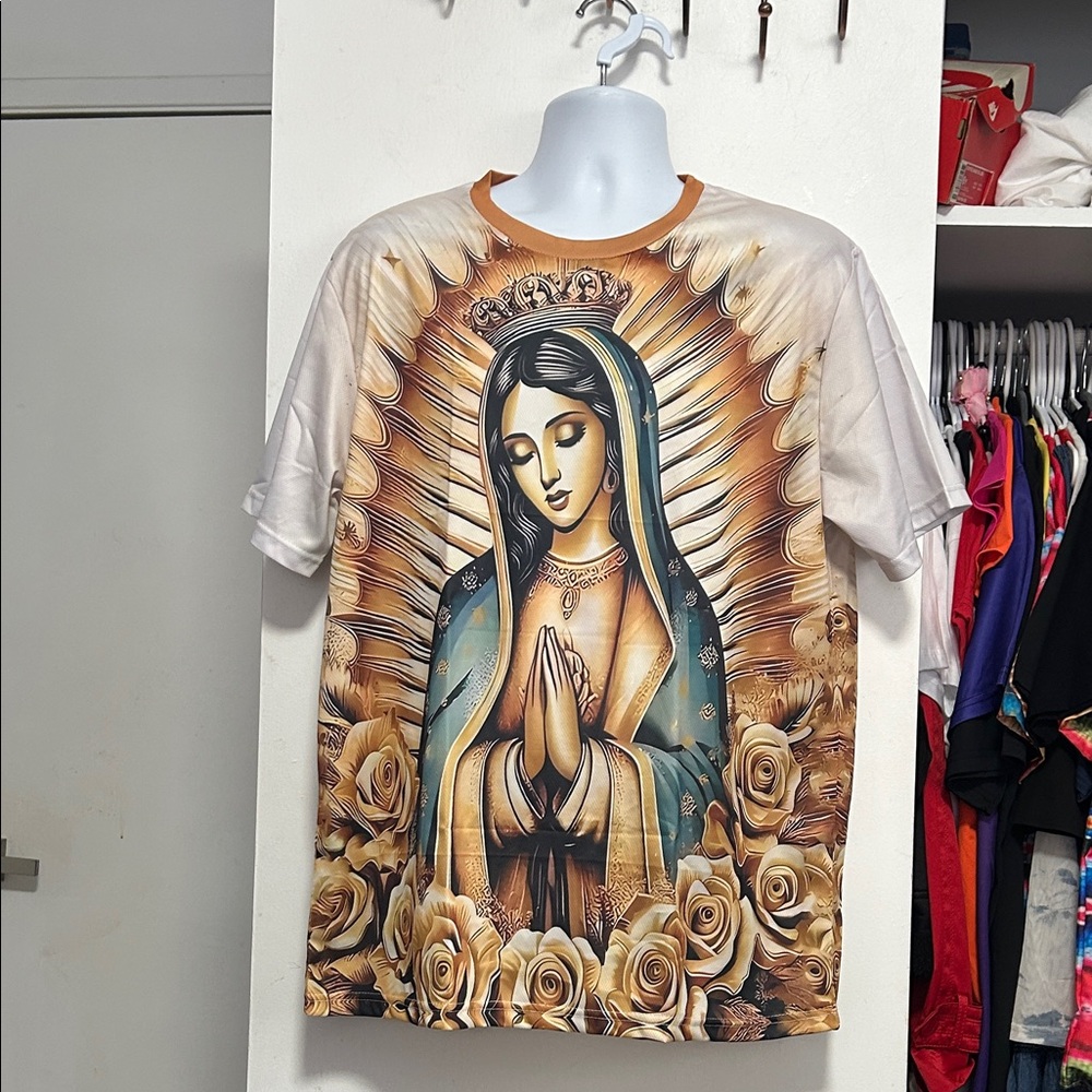 Religious Graphic Short Sleeve Tee - Multicolor